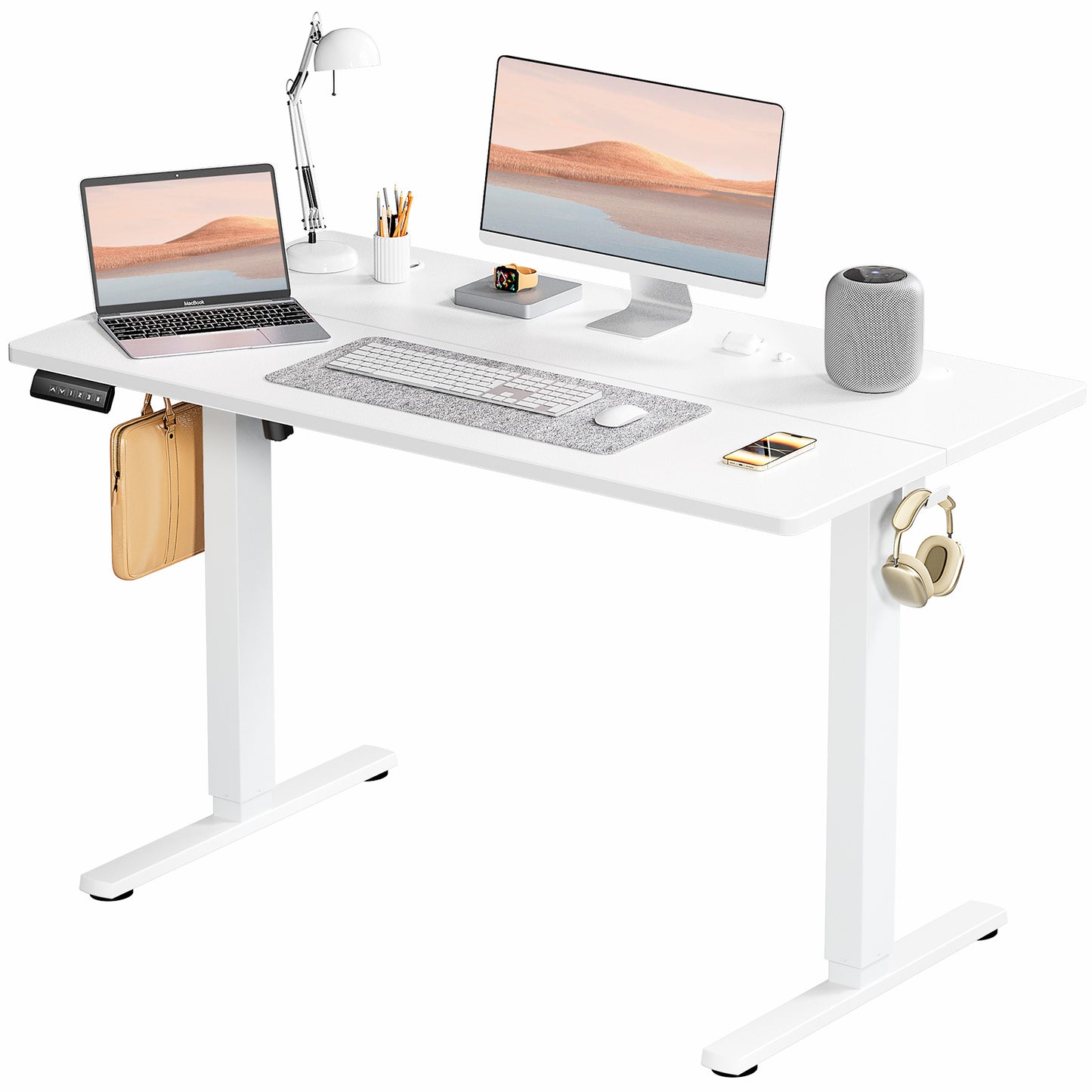 Ergonomic Electric Standing Desk – Height Adjustable Sit Stand Office Desk with Memory Presets