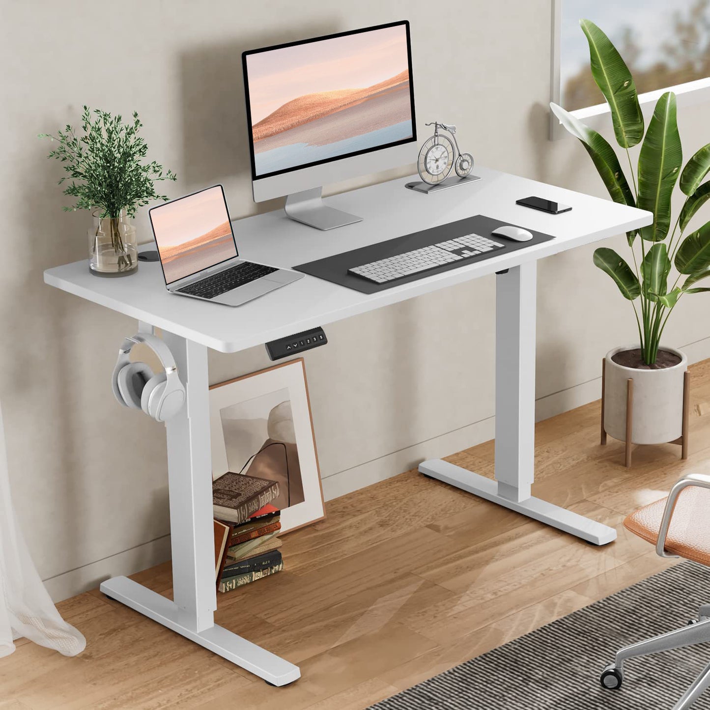 Ergonomic Electric Standing Desk – Height Adjustable Sit Stand Office Desk with Memory Presets