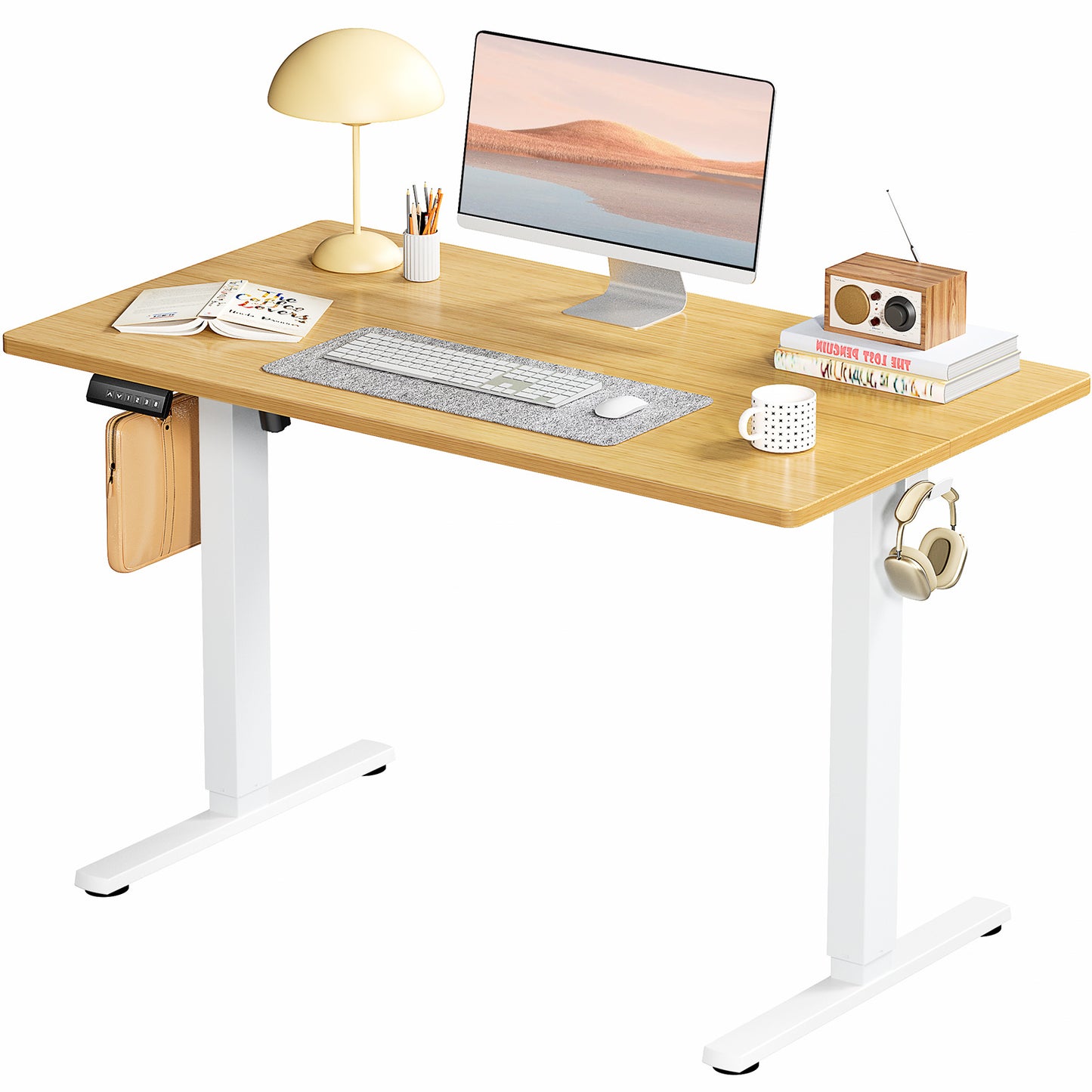 Ergonomic Electric Standing Desk – Height Adjustable Sit Stand Office Desk with Memory Presets